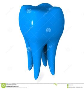 Blue outrageous teeth